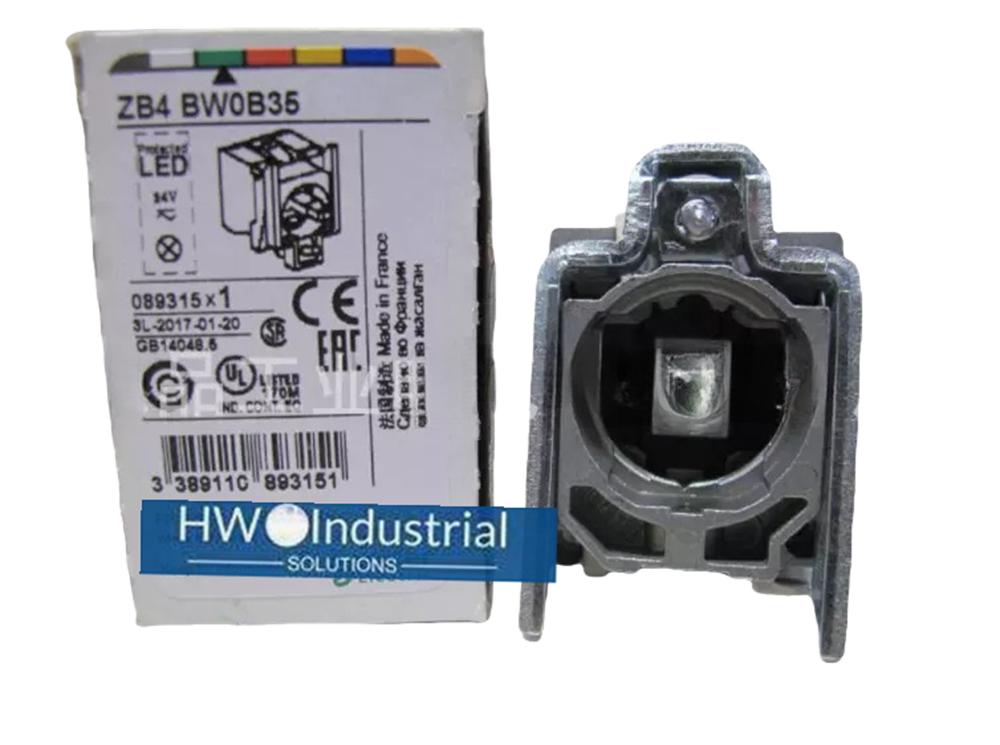 1/Piece  ZB4BW0B35 24V Green Button with LED Light Contact Base ZB4-BW0B35