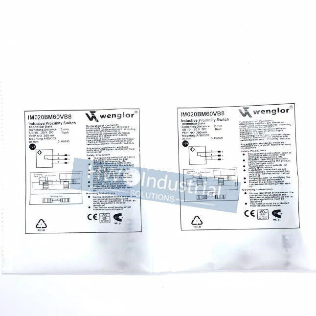 1PC Wenglor IM020BM60VB8 Inductive Proximity Switch Sensor