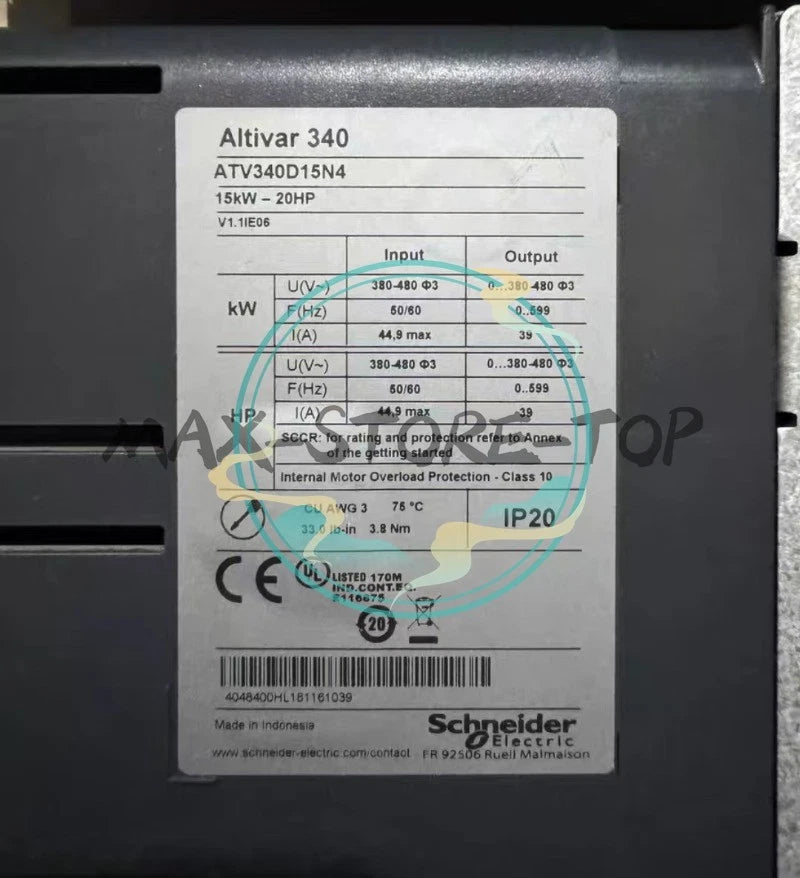 1 PC  TESTED Schneider ATV340D15N4 Inverter Fast Shipping