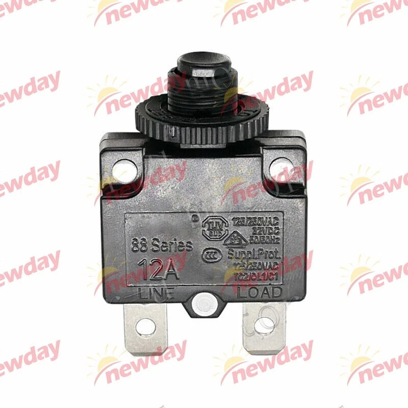 Circuit Breaker For YEU SHENG E209138 MB Series 12Amp 125/250Vac 50/60Hz