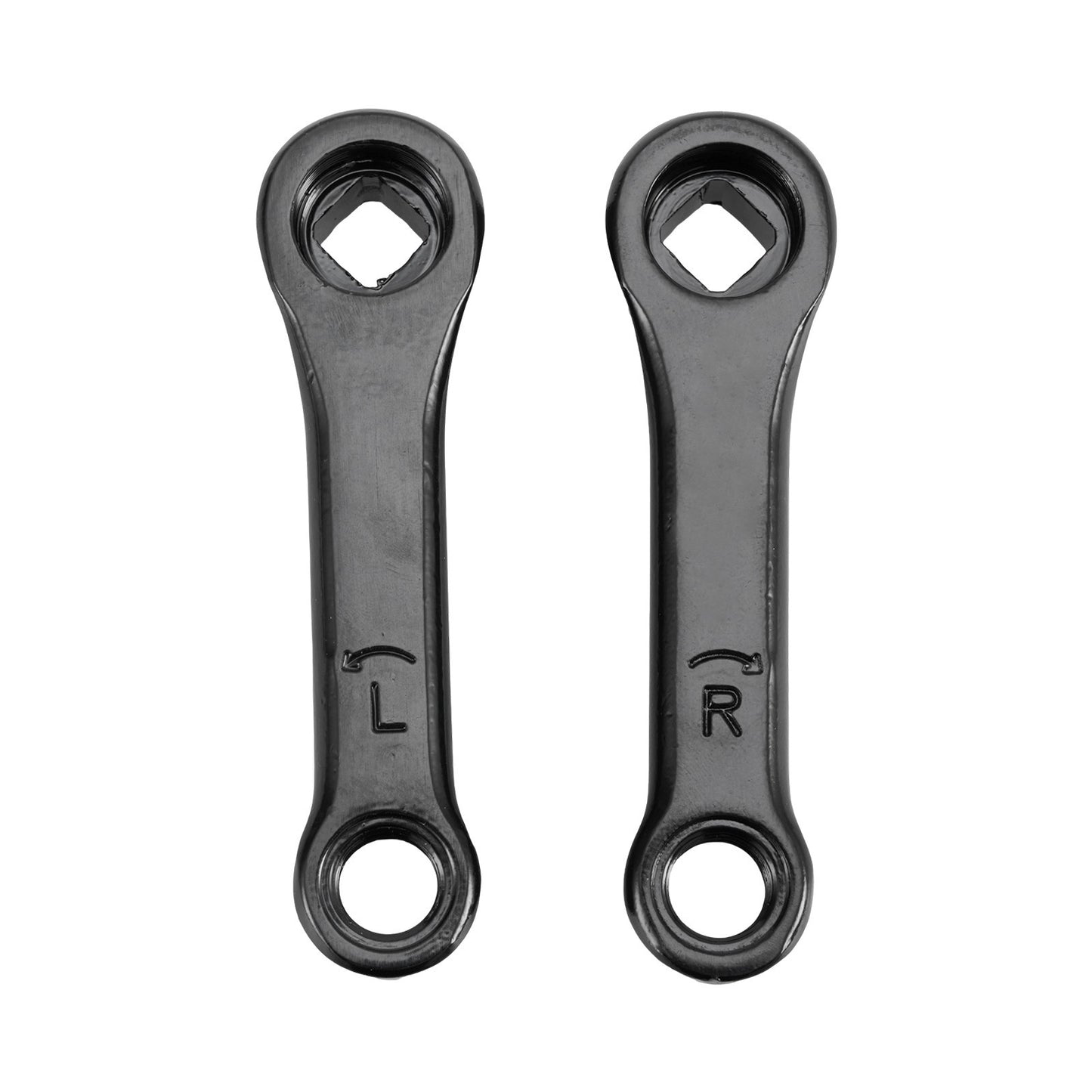 Sleek and Strong 89mm Iron Exercise Bike Cranks Featuring Square Holes