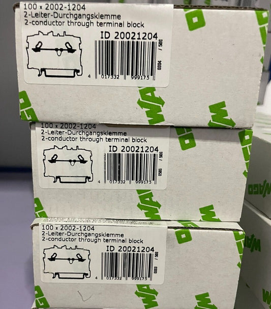 100pcs WAGO 20021204 Wiring Terminals 2002-1204