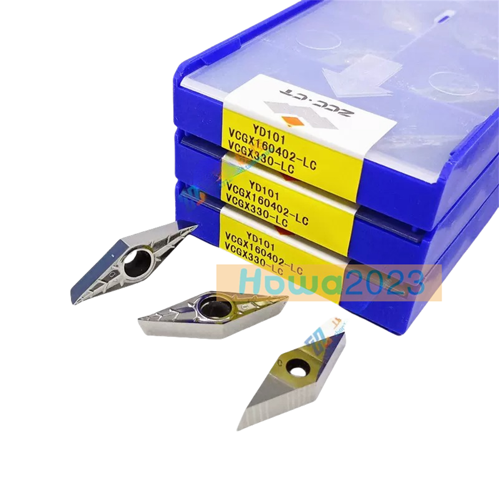 10Pcs/box VCGX160402-LC YD101 VCGX330-LC CNC Turning Blade Carbide Inserts