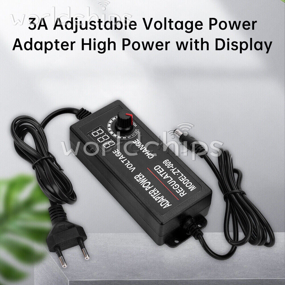 AC100-240V to DC3-24V 3A 5A Adjustable Voltage Power Adapter Switch Power Supply