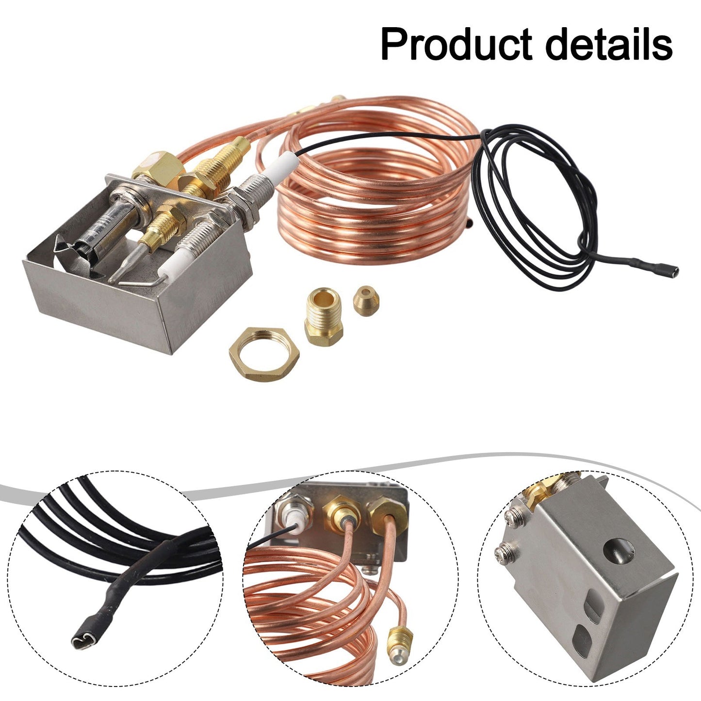 Propane Compatible For Pilot Burner Assembly with Ignition Kit and Thermocouple