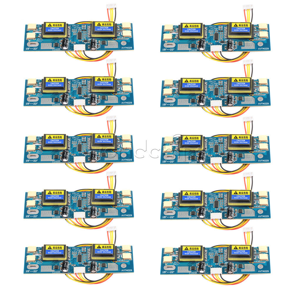 10PCS Universal CCFL Inverter LCD Monitor 4Lamp 10-30V For 15-22" Widescreen