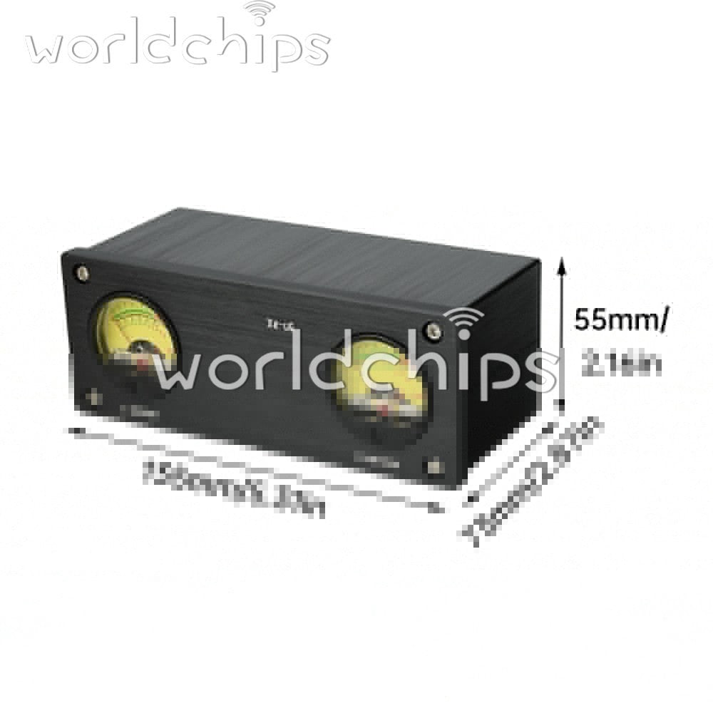 DC 5V Dual VU Signal Level Meter Audio input signal level Mornitor 3.5mm / RCA