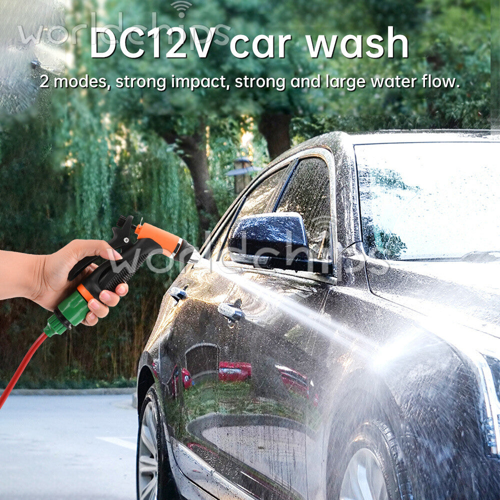 DC12V Self-Priming Portable High Pressure Car Washer Water Pump Kit Adjustable