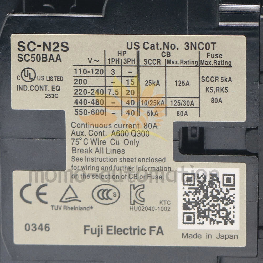 FUJI SC-N2S Magnetic Contactor 220VAC #P