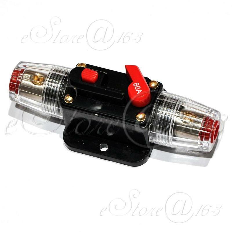 Automatic Air Switch Car Audio Circuit Breaker 12V 80A Fuse Overload Protector