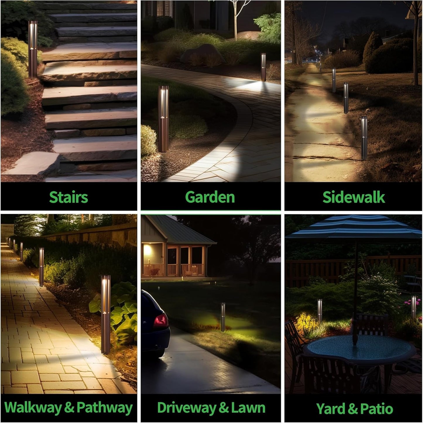 Low Voltage Pathway Lights, LED Landscape Path Lights, Outdoor Waterproof IP65,