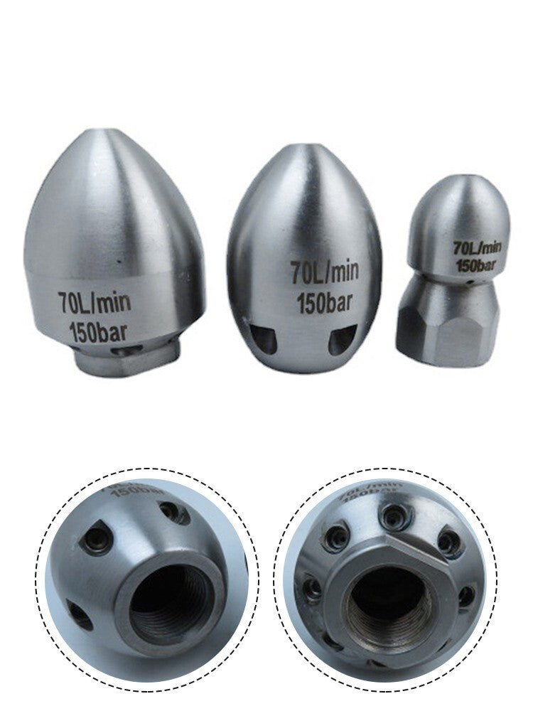 G1/2inch Pressure-Drain Jetter Hose Nozzle Flusher Pipe Nozzles For Heavy Dirty