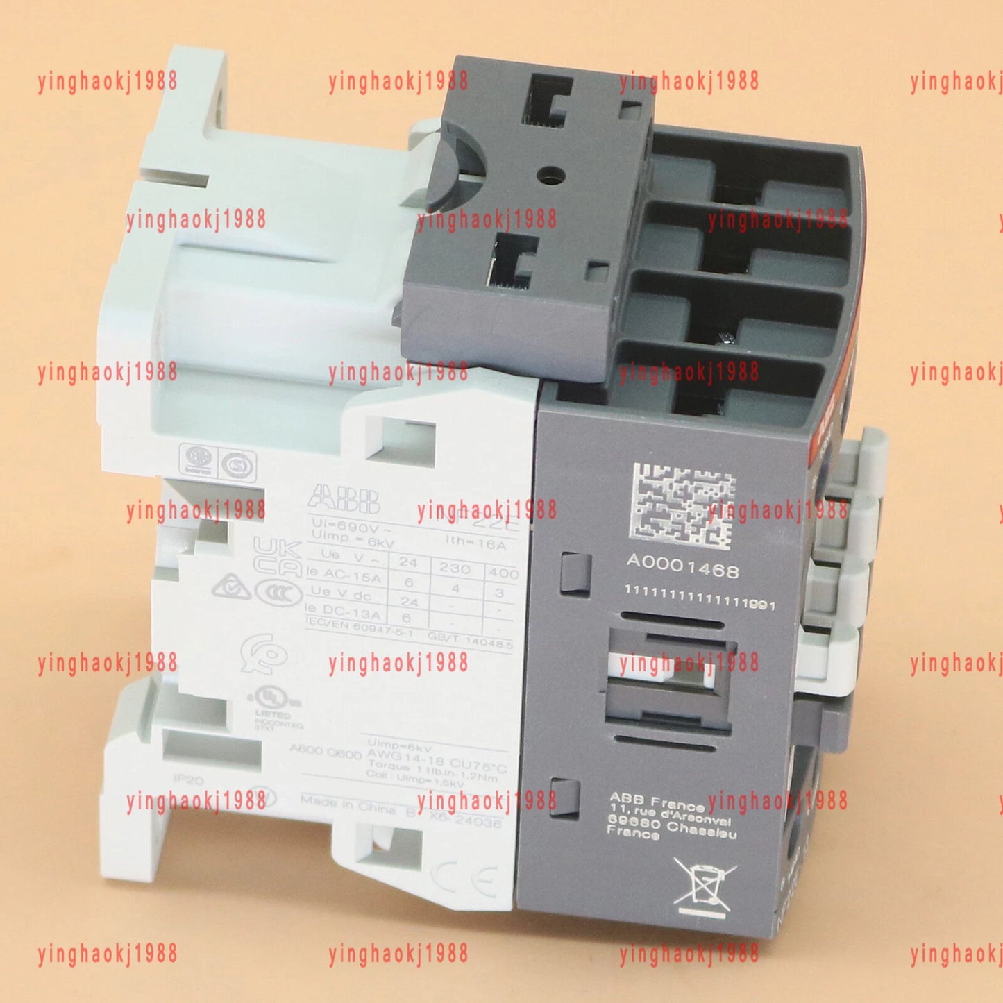 One  ABB NF22E-13 1SBH137001R1322 100-250V50/60HZ-DC Contactor Relay #P