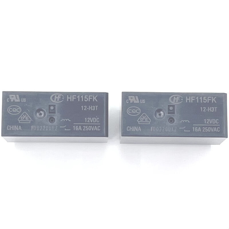 10Pcs  HF115FK-12-H3T 12VDC One Set of Normally Open 6-pin 16A250VAC HF Relay