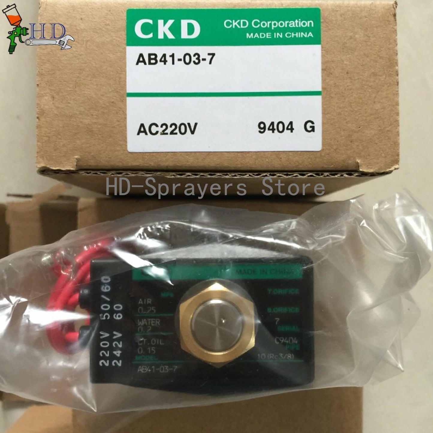 1PCS  For CKD AB41-03-7-AC220V AB41-03-7 AC220V solenoid valve freight free