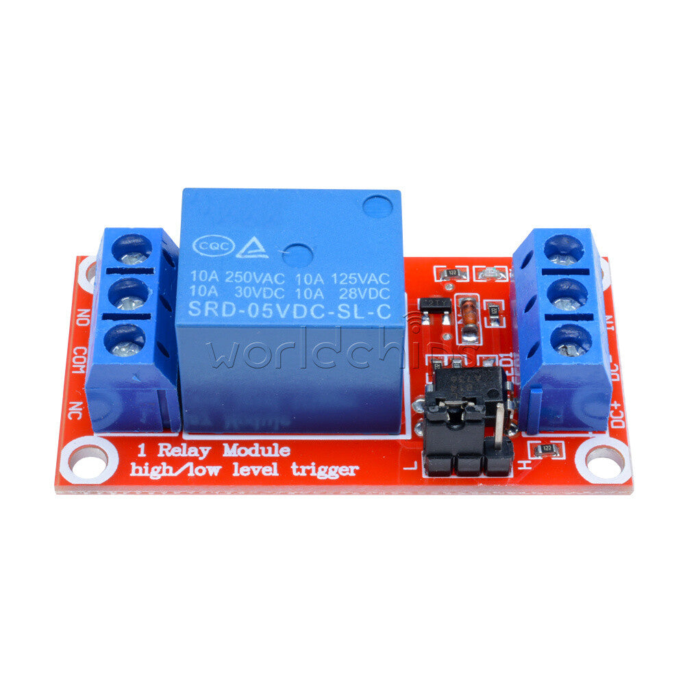 10PCS DC 5V 1-Channel Optocoupler Relay Module for Arduino H/L Level Triger
