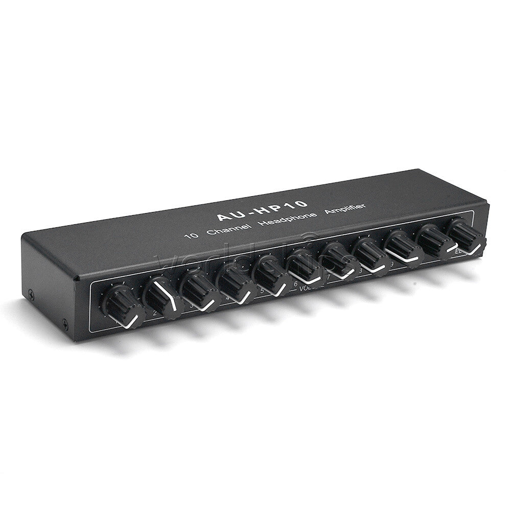DC12-24V Stereo Headphone Amplifier 1-Channel Input 10-Channel Output Splitter