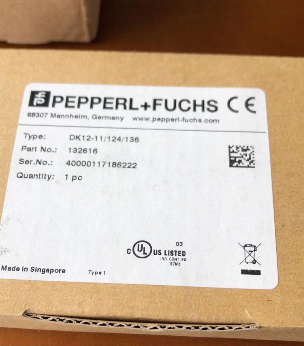 PEPPERL+FUCHS   DK12-11/124/136  132616     . #P