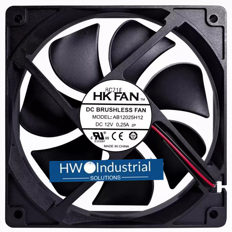 HK FAN AB12025H12 0.25A 12V 12CM 12025 Chassis Power Cooling Fan