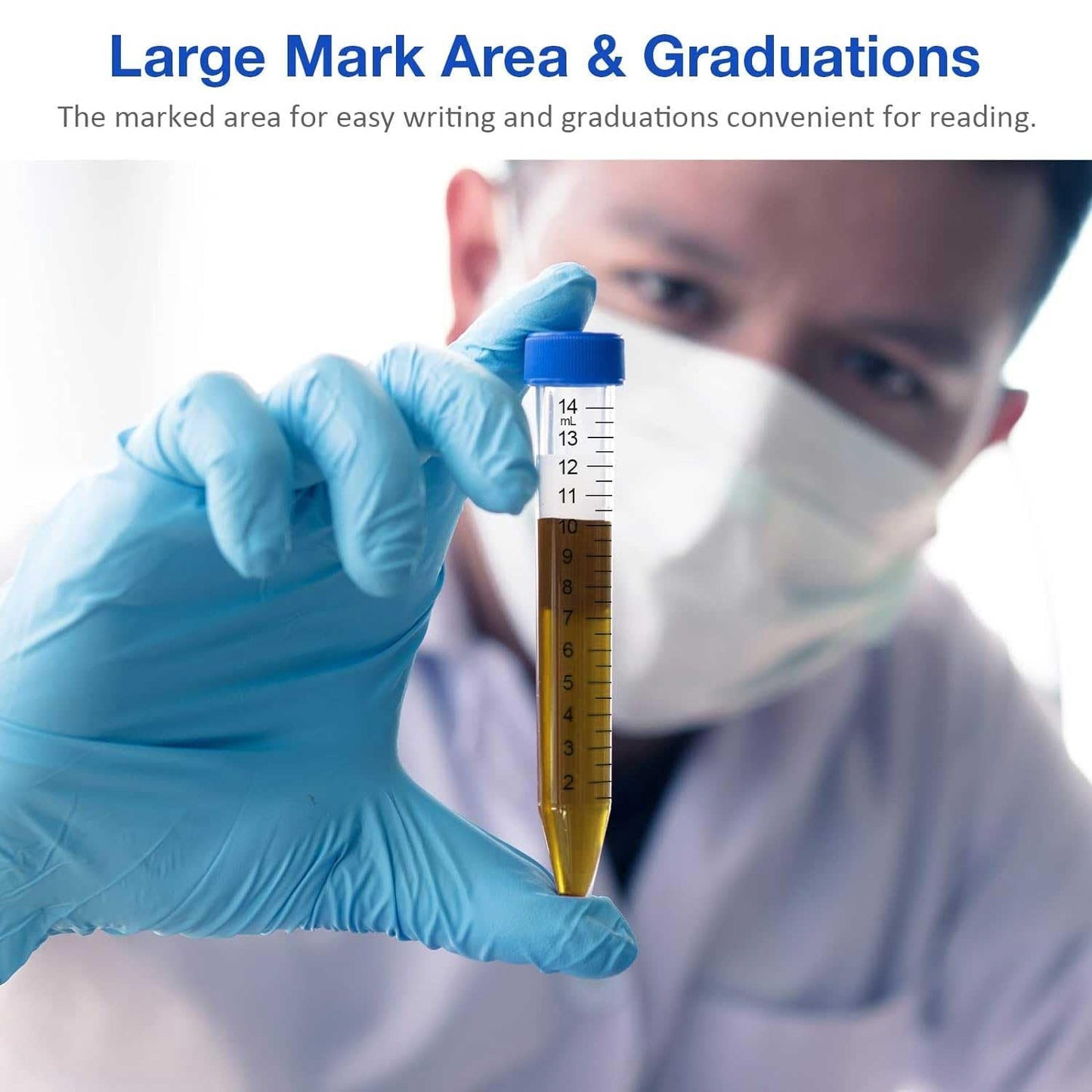 Centrifuge Tubes 15Ml, Conical Tubes Sterile 50 PCS, Polypropylene, Leak-Proof S