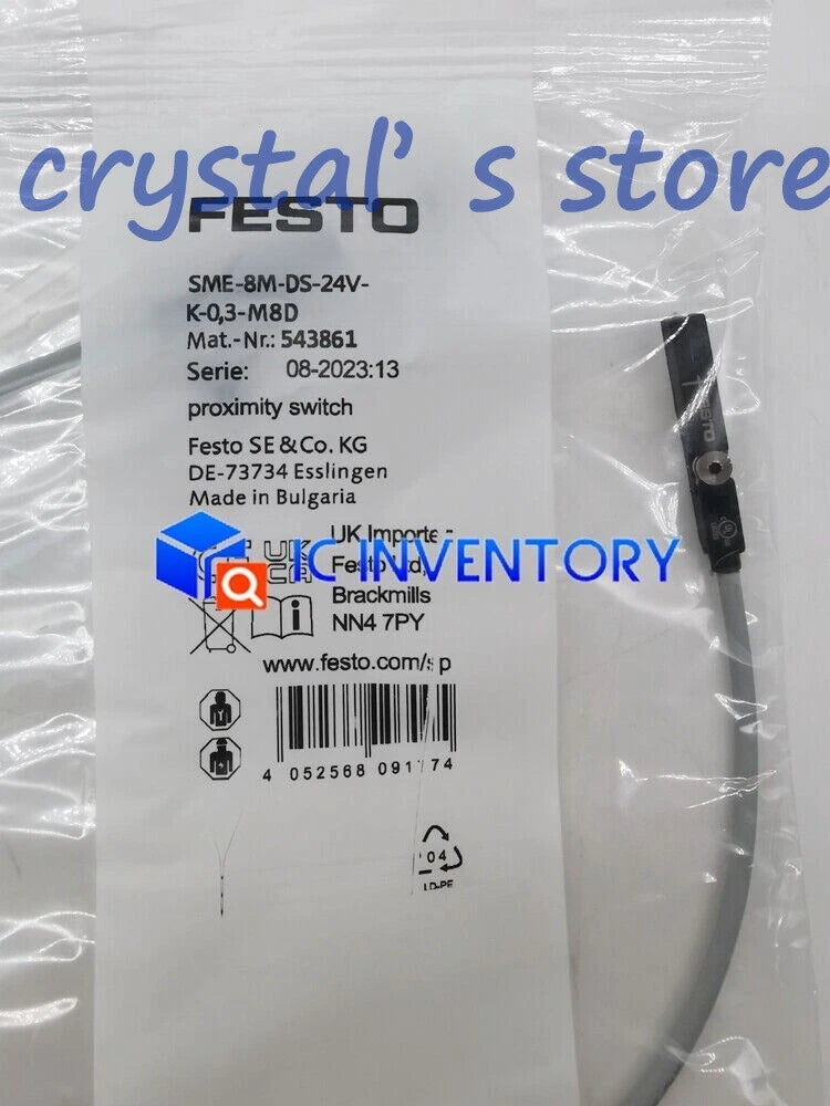 1PCS  FESTO SME-8M-DS-24V-K-0 3-M8D 543861 SME-8M-DS-24V-K-0,3-M8D