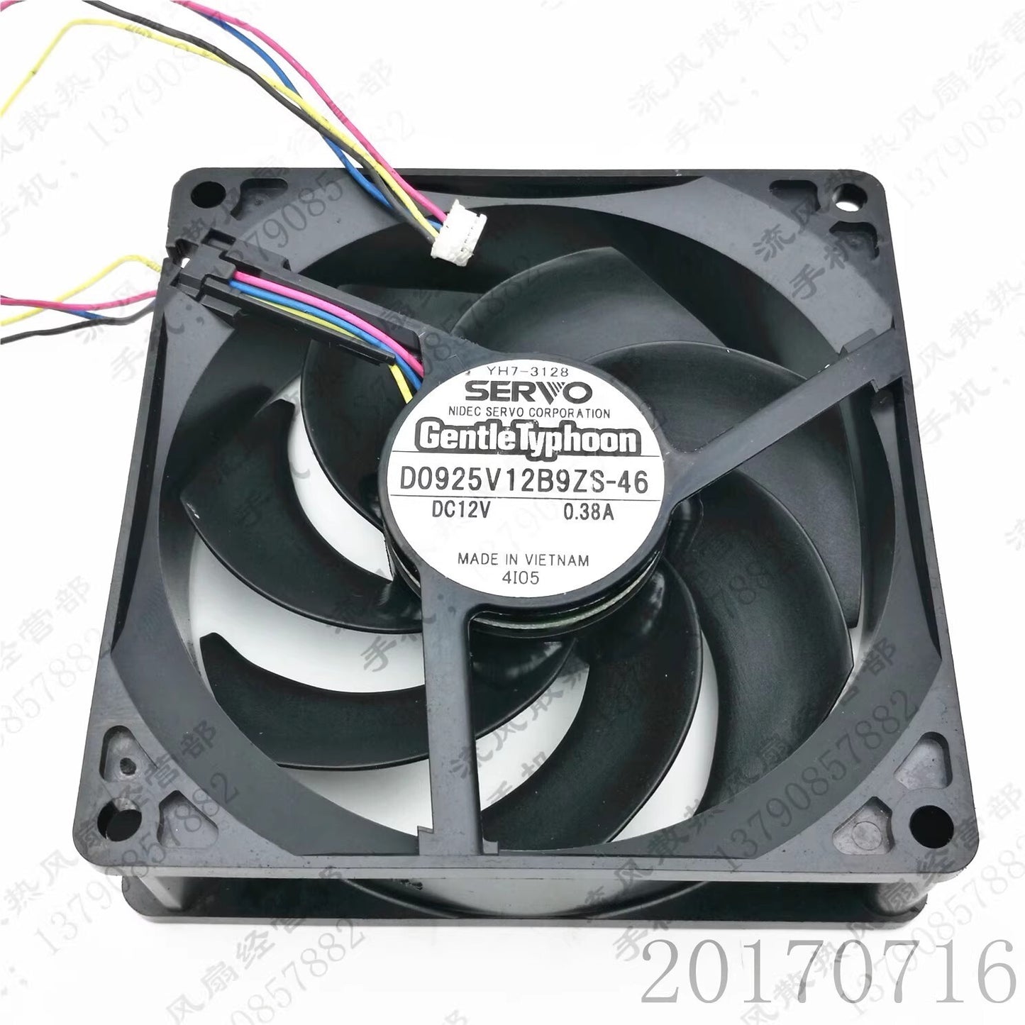 Servo D0925V12B9ZS-46 9025 DC12V 0.38A 9CM Projector Cooling Fan