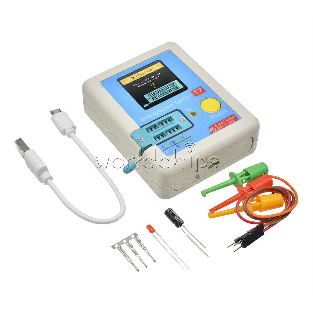 LCR-TC1/LCR-T7 TFT LCD Transistor Tester Capacitance Meter ESR NPN PNP MOSFET