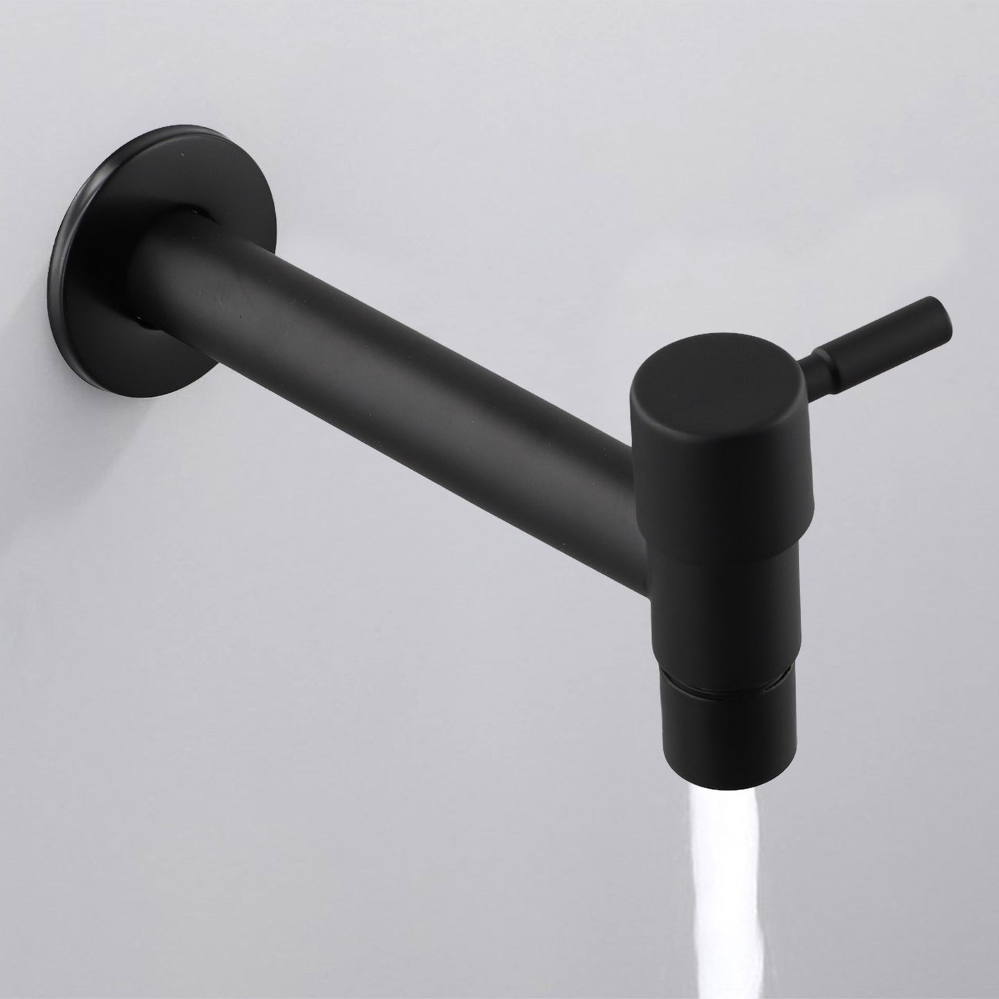 Outdoor Garden Faucet with Long Handle and Sturdy Stainless Steel Construction