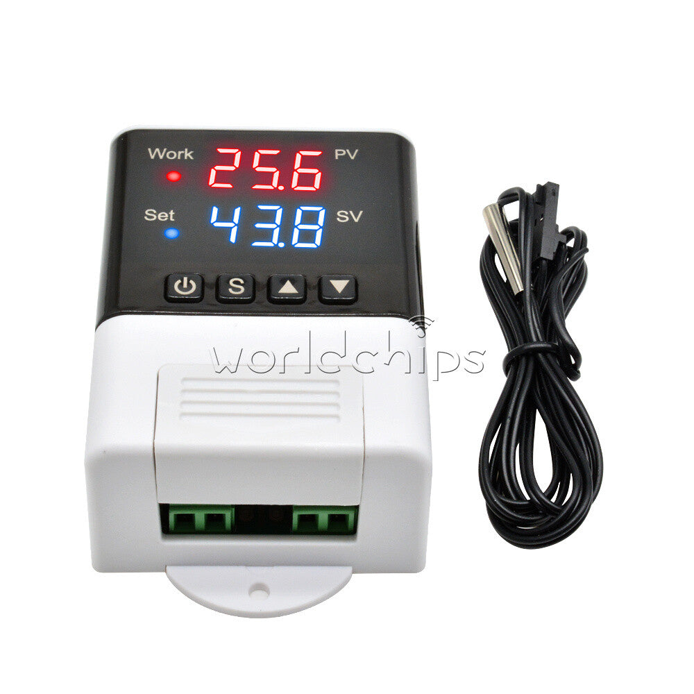 DTC1110 AC 110-220V Dual LED Intelligent Temperature Controller Thermostat + NTC