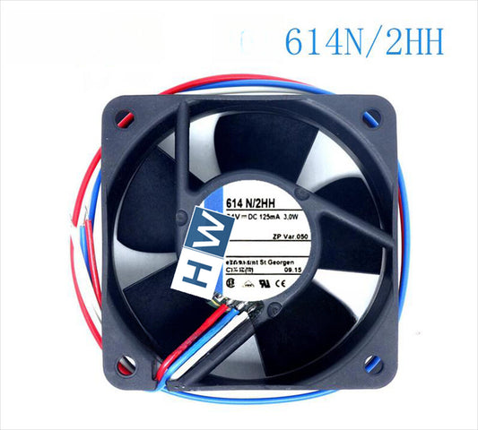 1/piece 614N/2HH 24V 125mA 3.0W 60*25MM 6CM Equipment Axial Flow Cooling Fan