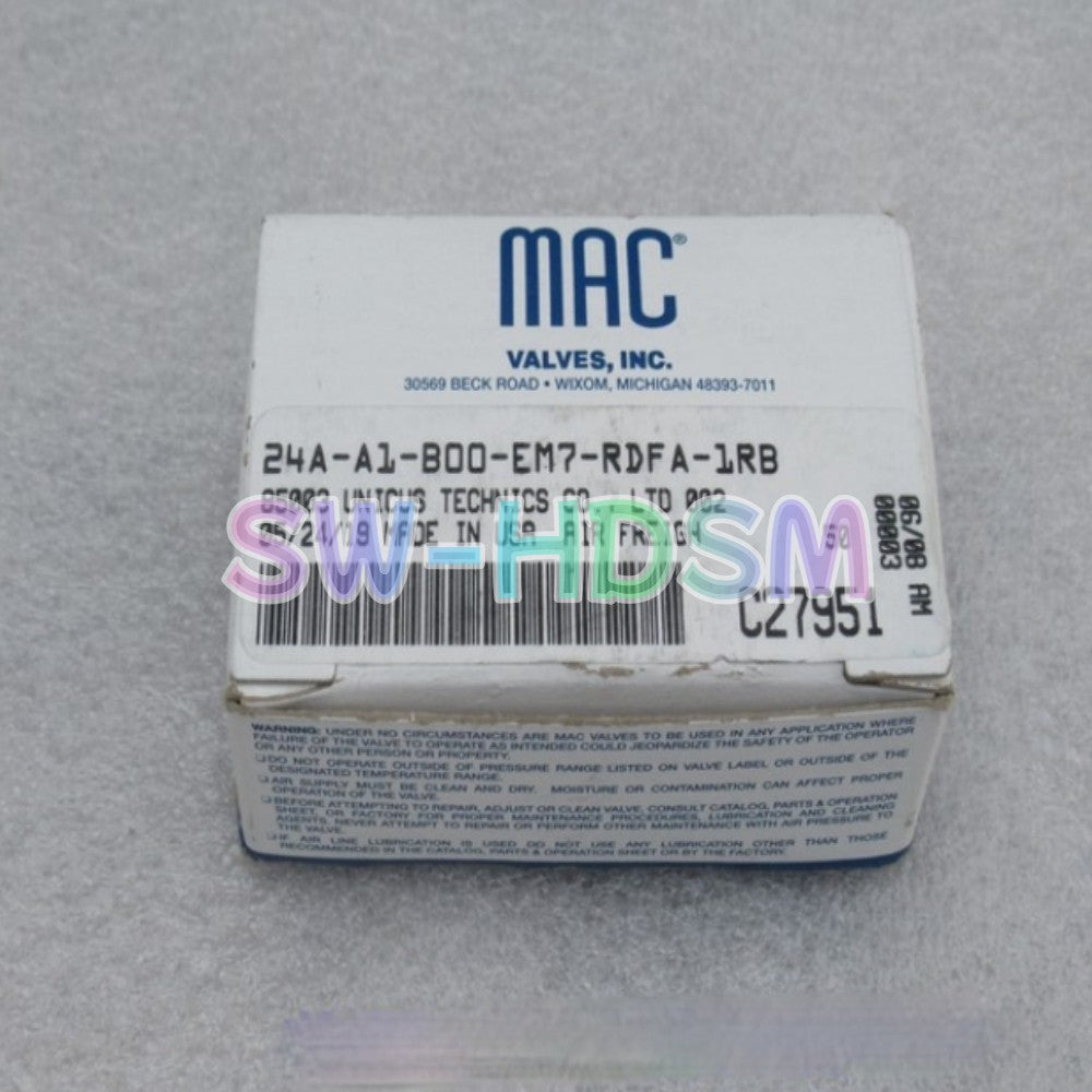 1PCS  for MAC Solenoid Valve 24A-A1-B00-EM7-RDFA-1RB 24VDC Freight Free