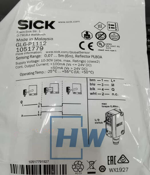 1PC  Diffuse Reflection Sensor GL6-P1111 GL6-P1112 GL6-P1212 GL6-P1211