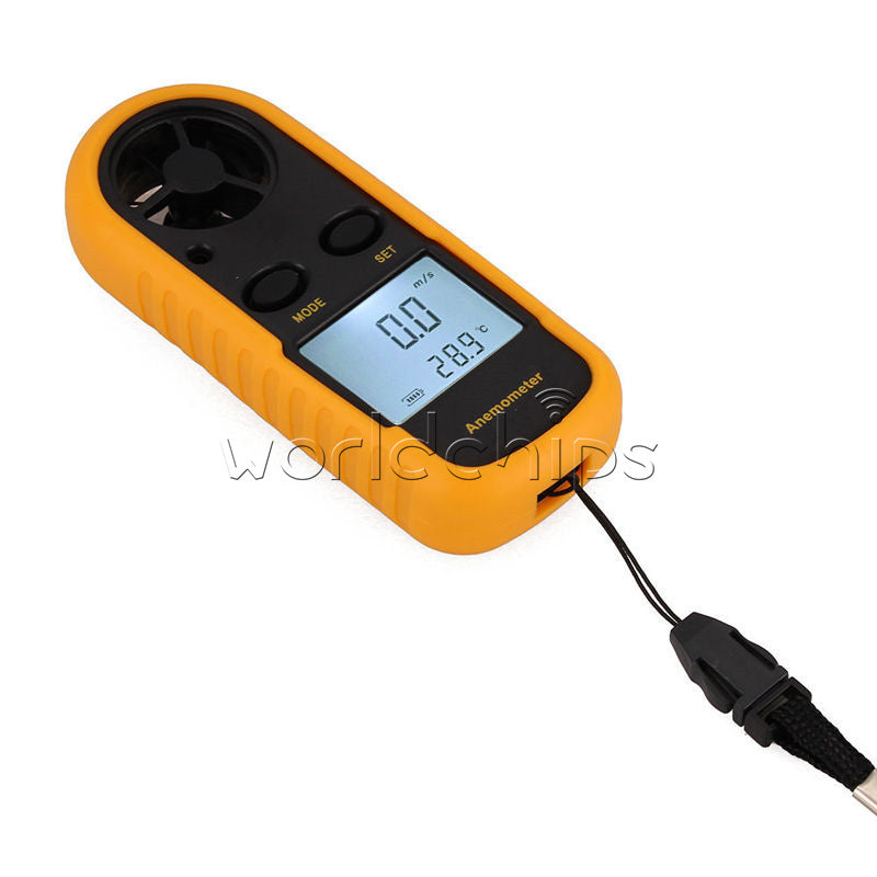 Digital LCD Anemometer Thermometer Air Velocity Wind Speed Meter Tester Gauge