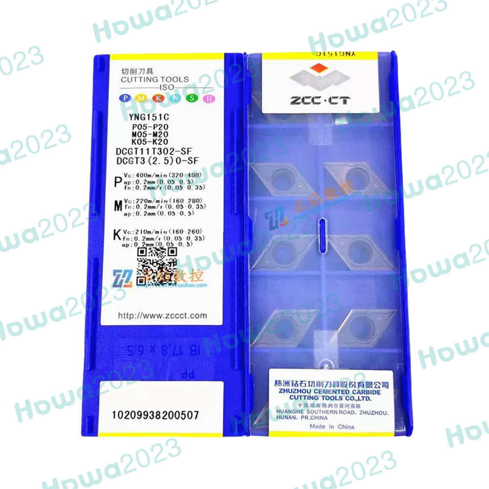 10pcs/Box DCGT11T302-SF YNG151C DCGT32.50-SF CNC Turning Blade Carbide Insert