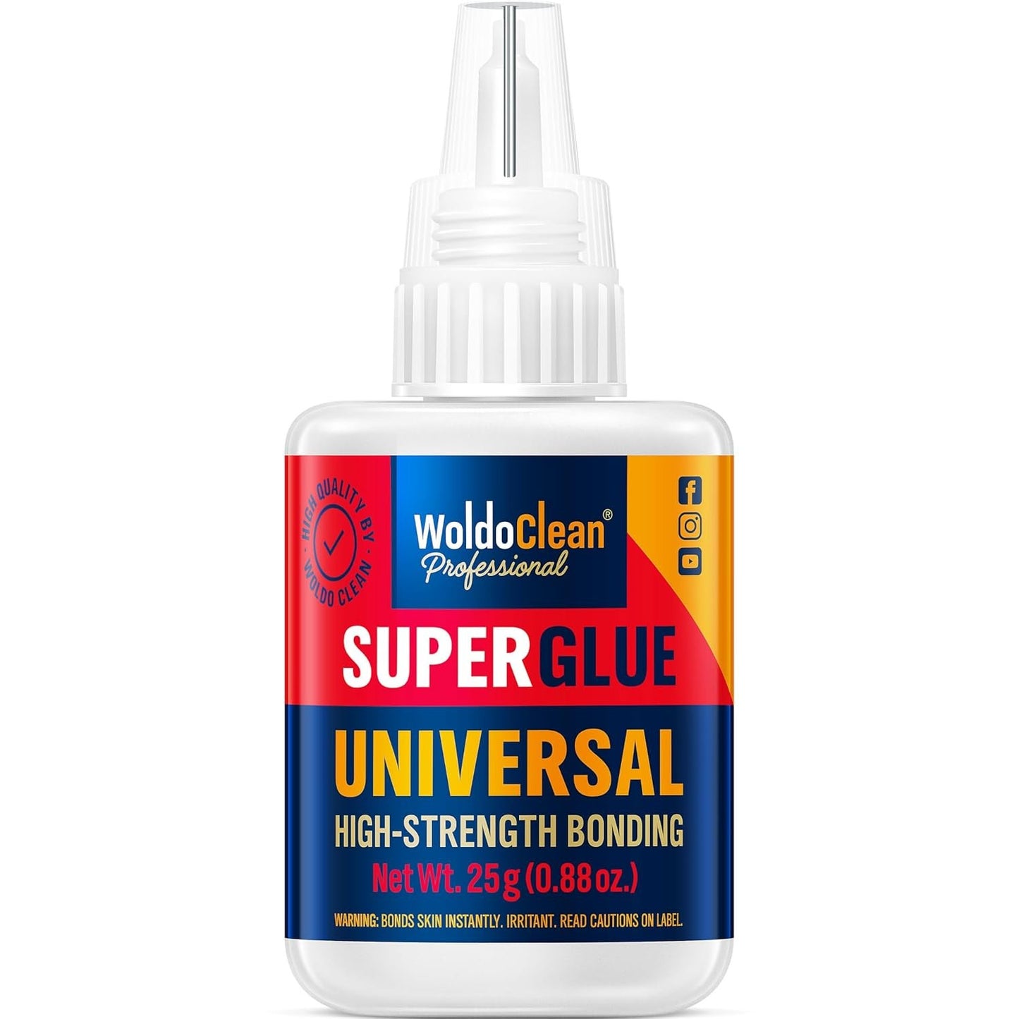 25g Super Glue, Fast-Drying CA Adhesive for Metal, Plastic, Wood, Ceramic, Glass