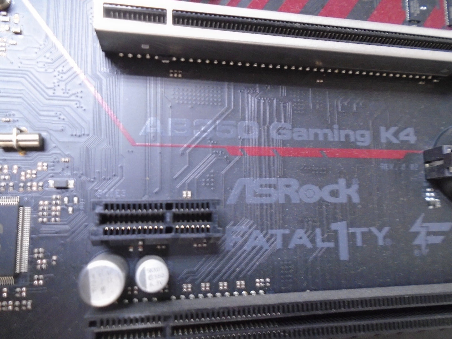 1PC ASRock Fatal1ty AB350 Gaming K4 Motherboard 8gb ram and i/o plate Fast deliv