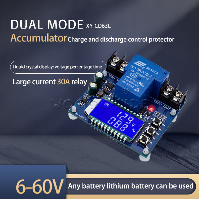 30A CD63L battery charging control module full power-off DC voltage protection