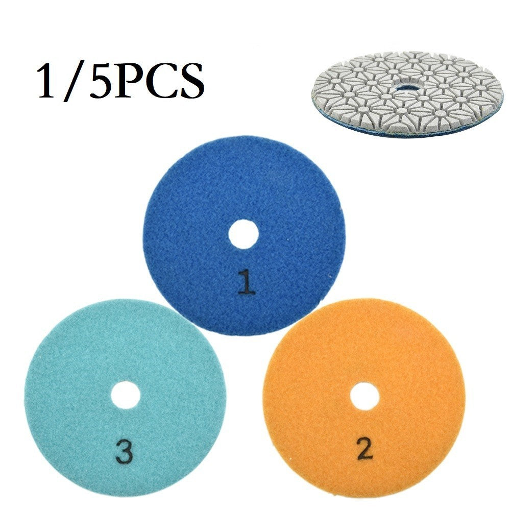 1#/2#/3# Grit 1pc Polishing Pad 4 Inch Concrete For Granite Industrial