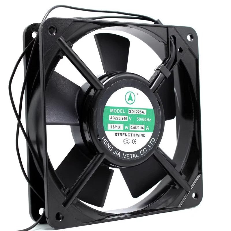 1PC SD1225A2 AC220-240V 16/13W 0.08/0.06A 2-wire Cabinet Axial Flow Cooling Fan