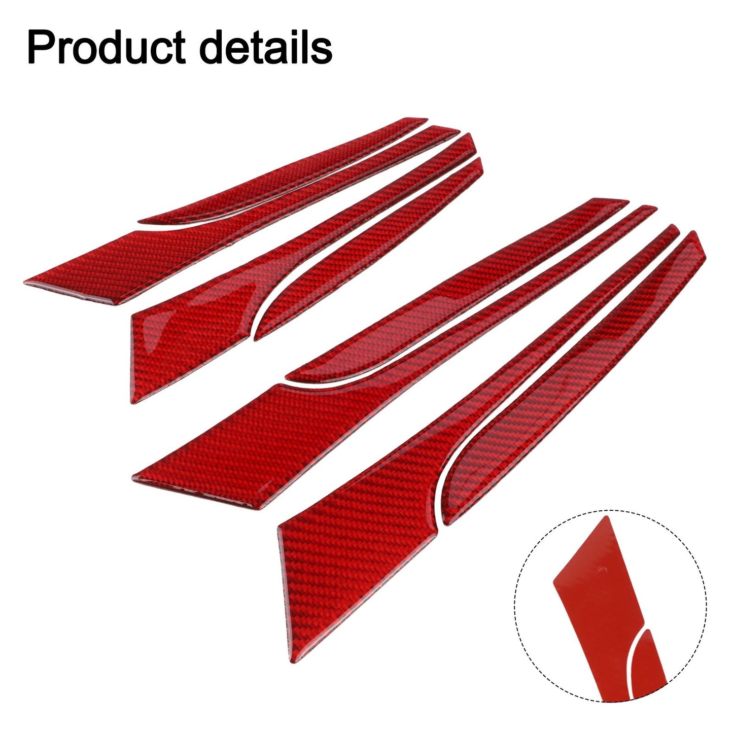 For Mazda Compatible Easy Install Inner Trim Strips in Vibrant Red Carbon Fiber