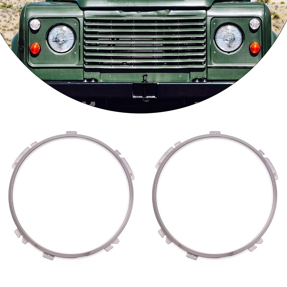Replacement 7 Inch Headlamp Retaining Bezel Pair for Land Rovers Series 2 2A 3
