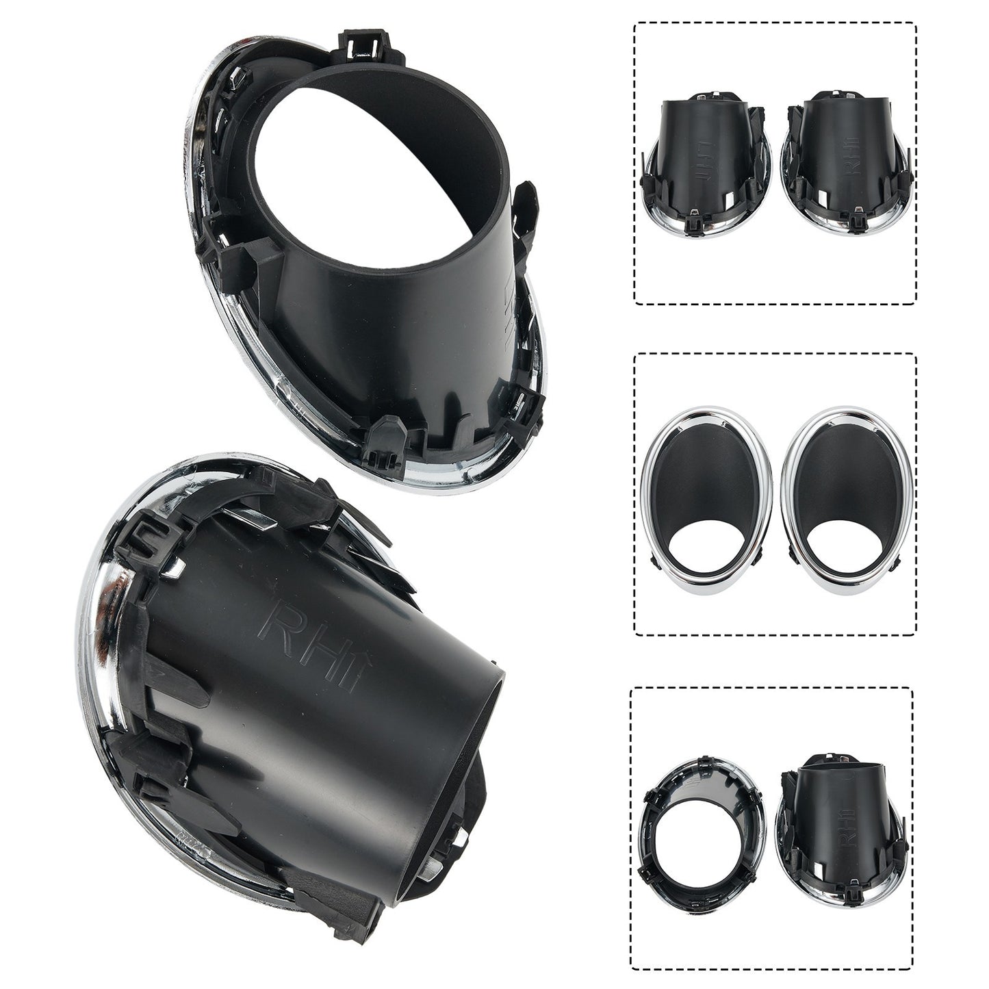 Fog Light Covers Bezel Passenger Side Right For Nissan Qashqai J11 14-17