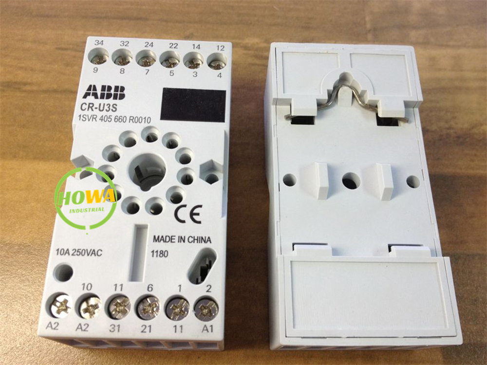 Pack/10pieces  ABB Plug-in Relay Accessory Base CR-U3S 1SVR405660R0010