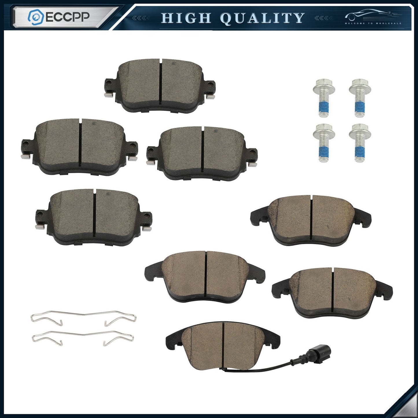 Front and Rear Brake Ceramic Pads For AUDI Q3 2016 - 2019 All Models