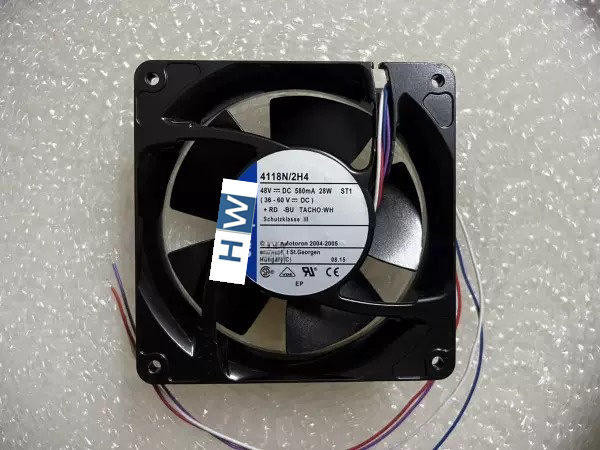 1/piece 4118N/2H4 12038 48V 580MA 28W 12CM Aluminum Frame Inverter Fan