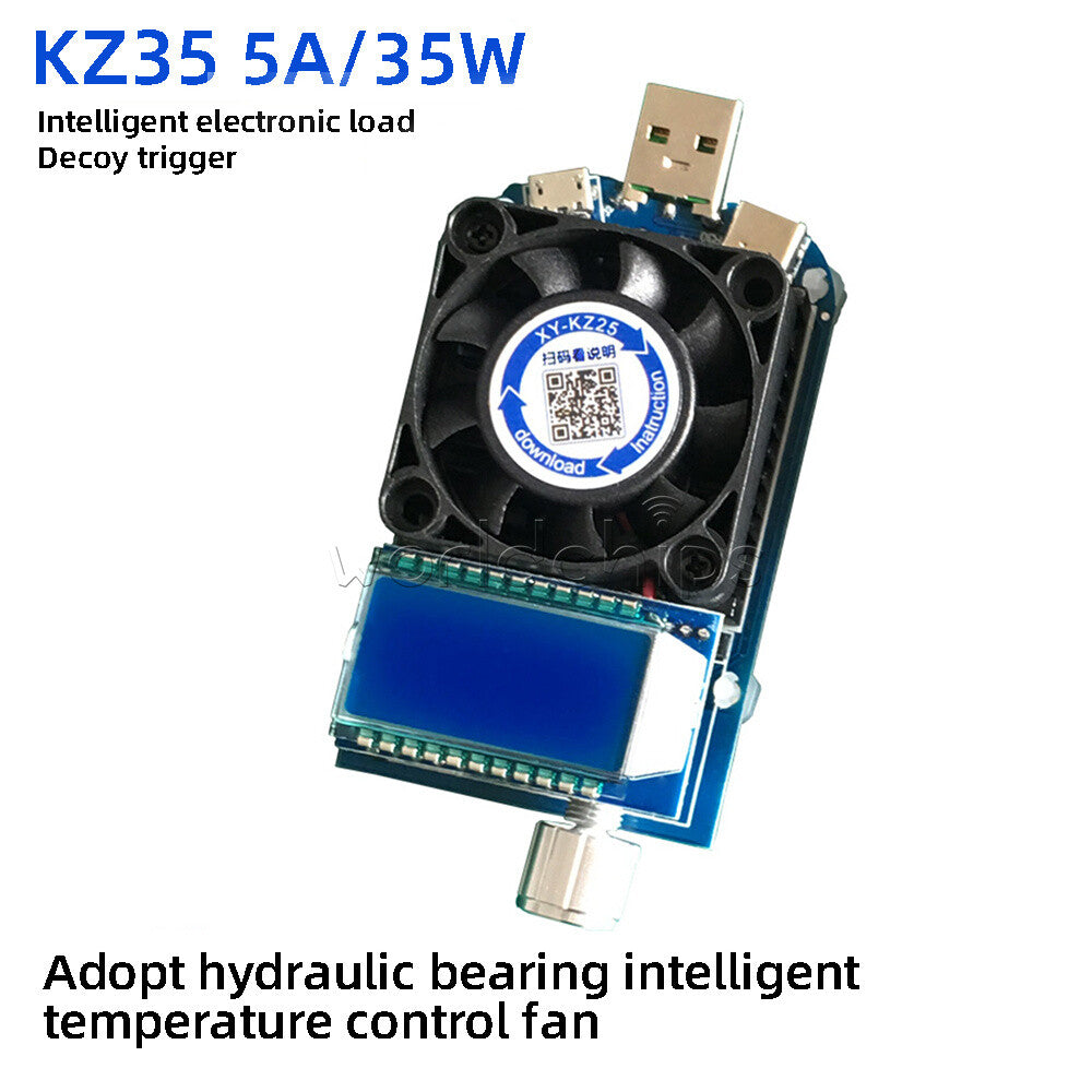 DC4-25V 5A 35W / 4A 25W Constant Current Electronic Load Power Supply Meter