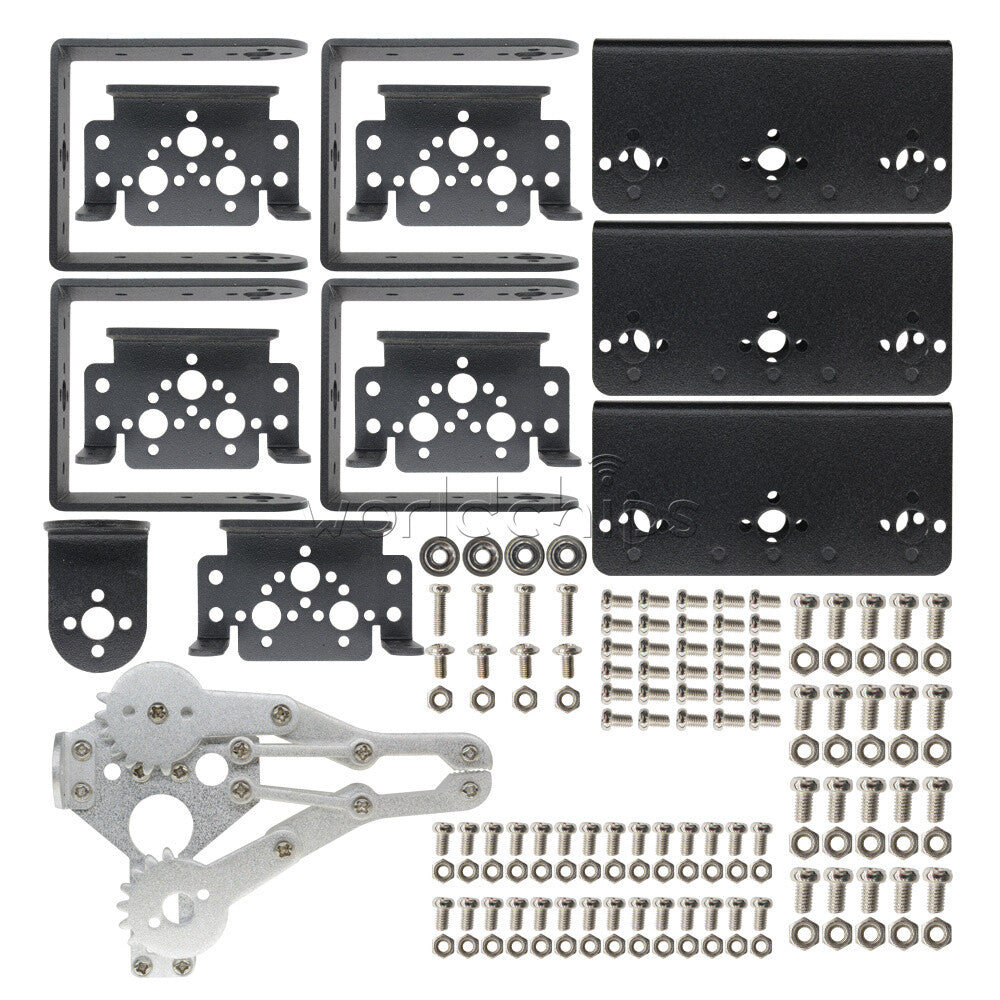 Aluminium Robot 6 DOF Arm Claw Mount Kit Mechanical Robotic Arm for Arduino