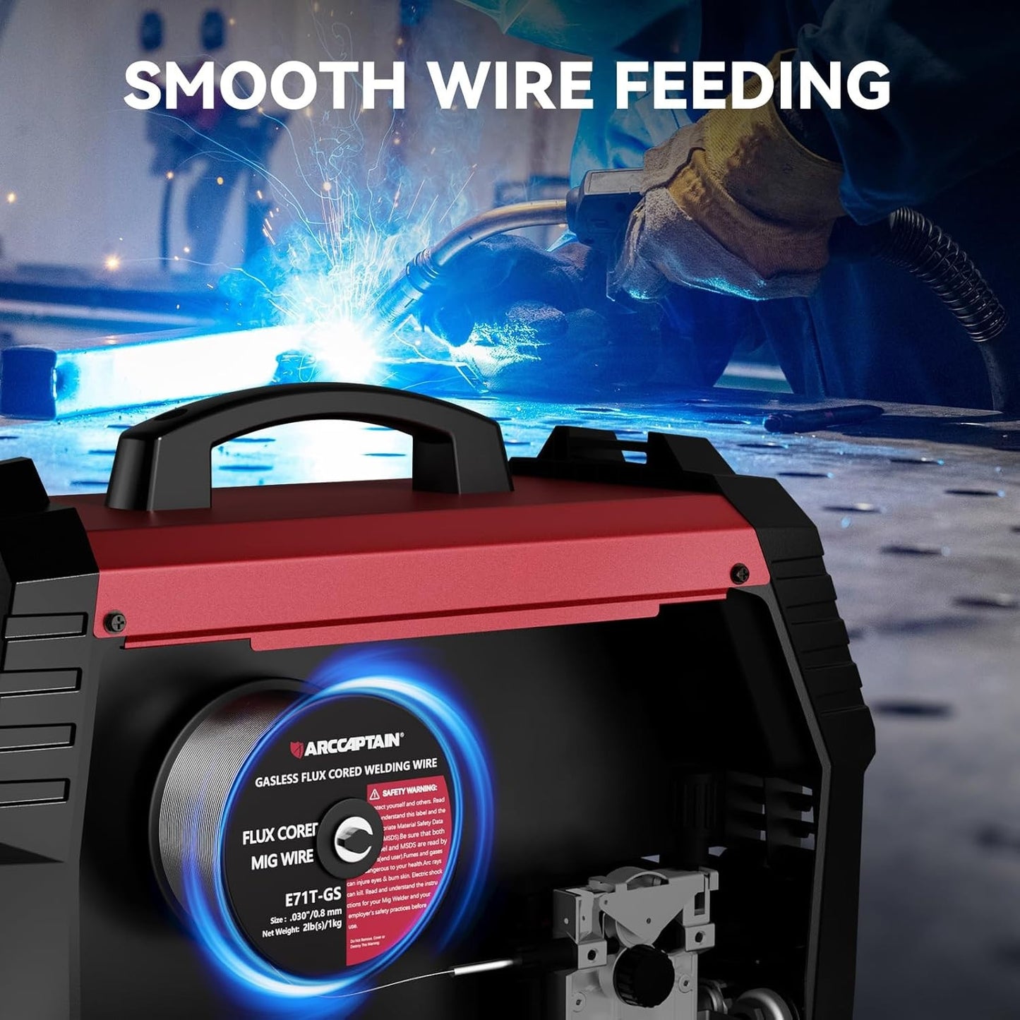 Flux Core Welding Wire .030, E71T-GS Mig Welding Wire 2-Pound Spool Gasless Mild