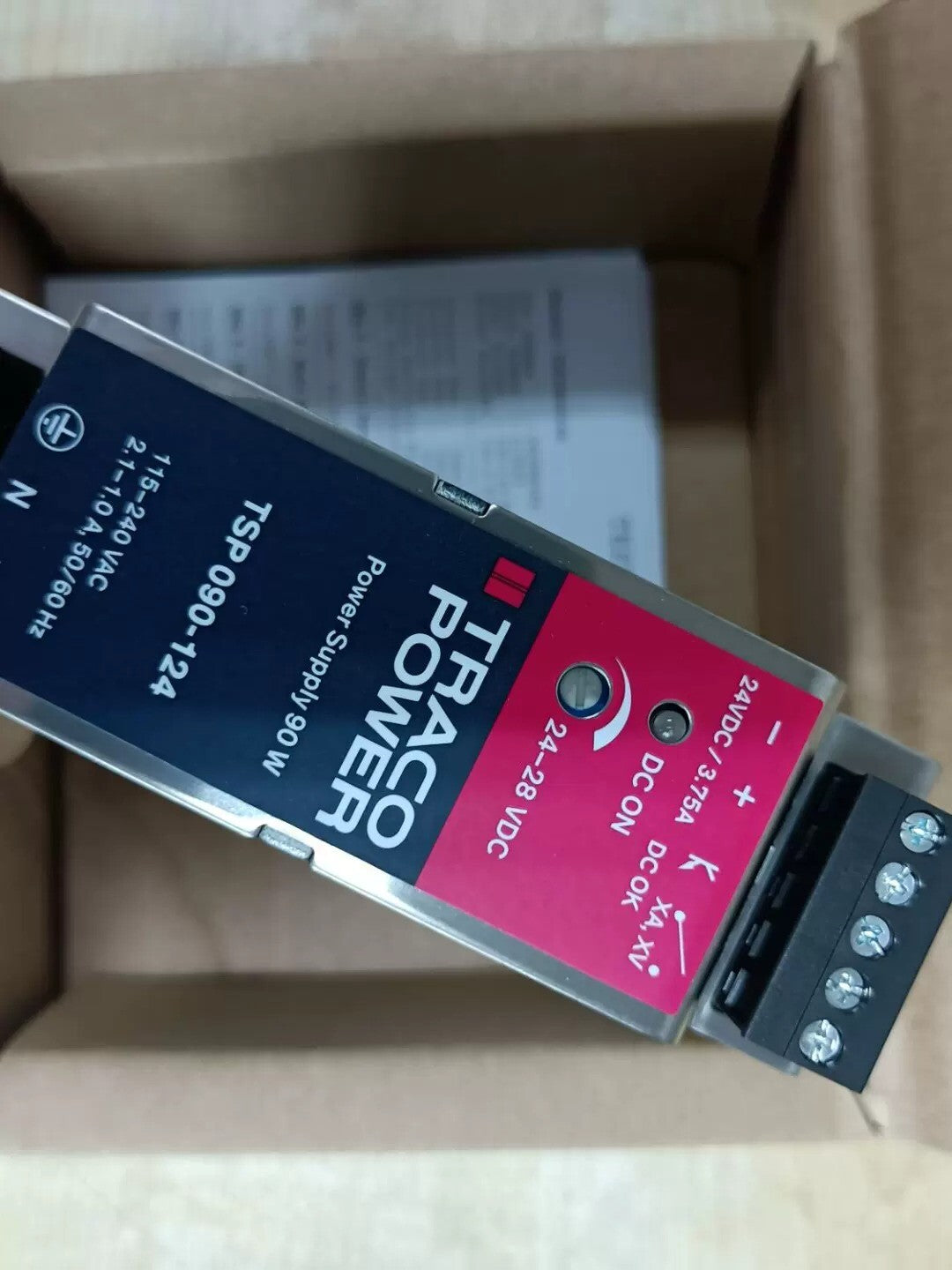 1/piece TSP090-124 TSP 090-124  TRACO POWER Rail Mounted Power Supply