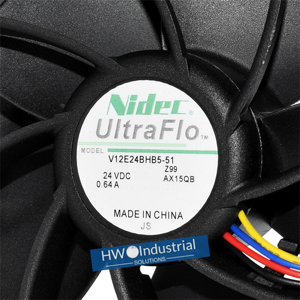1/piece NIDEC V12E24BHB5-51 4-wire 24V 0.64A 12038  High Air Flow Cooling Fan